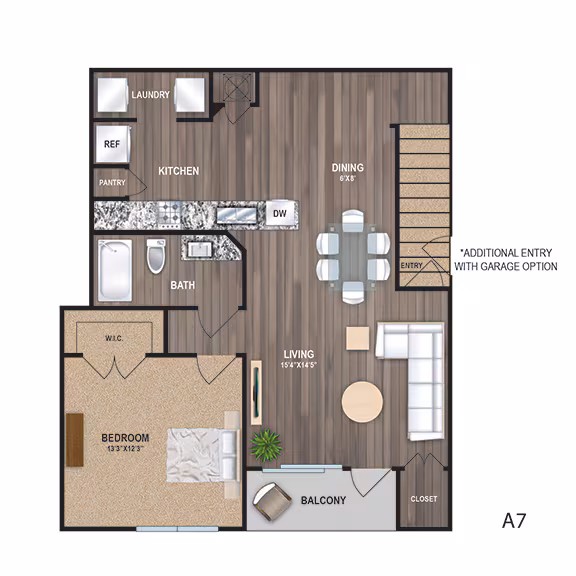 Unit 01107 floor plan
